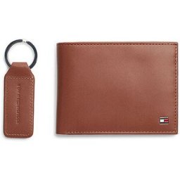 Tommy Hilfiger Set de regalo de cartera y llavero marrón