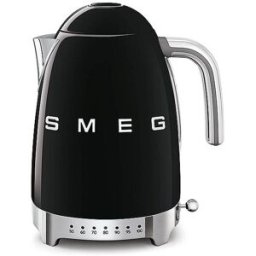 SMEG Hervidor de agua con control de temperatura variable Estilo años 50 1,7l Negro negro