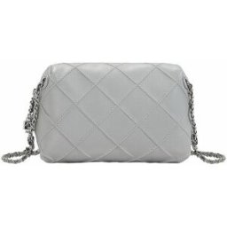Tory Burch Bolso de cuero - Bandolera FLEMING Small gris