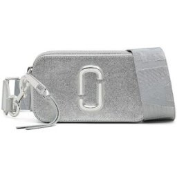 Marc Jacobs Bolso de cuero - Mini Bolso THE SNAPSHOT plata