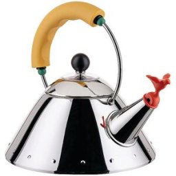 Alessi Hervidor de agua 1l acero inoxidable / Amarillo plata