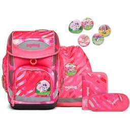 Ergobag Set de mochila escolar de 5 piezas Cubo KuntBärbuntes Einhorn