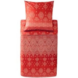 Bassetti Ropa de cama de satén 2x70x90cm/ 200x200cm KERALA Burdeos rojo oscuro