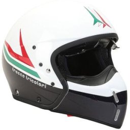 Aeronautica Militare Casco de moto de carbono White/Blue Navy blanco