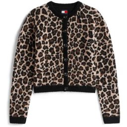 Tommy Jeans CÁRDIGAN LEOPARDO marrón L