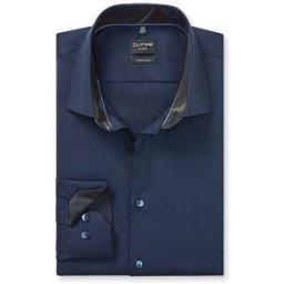 Olymp No.6 Camisa Super Slim Fit azul oscuro 41