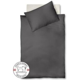 Fleuresse Ropa de cama de satén Royal Uni 140x220cm antracita gris