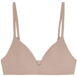 Basics Sujetador sin aros WIRELESS PLUNGE BRA hazelnut beige 36C