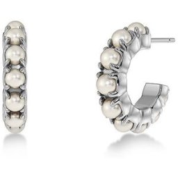 Edblad Pendientes LILO HOOPS Small Steel plata