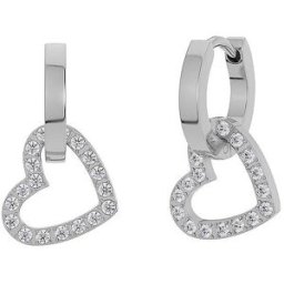 Edblad Pendientes ETERNAL HEART EARRING Steel plata