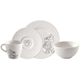 Villeroy & Boch Set de desayuno de 4 piezas MANUFACTURE-MICKEY MOUSE Blanco blanco