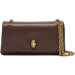 Marc Jacobs Bolso de cuero - Mini Bag THE DUAL CHAIN WALLET marrón
