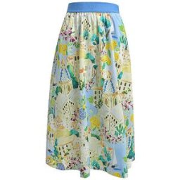 Milano Italy Midi falda azul claro 40