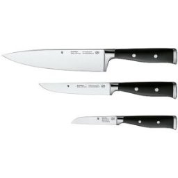 Wmf Juego de cuchillos de 3 piezas. GRAND CLASS Cromargan/Negro negro