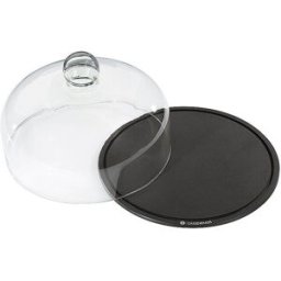 Zassenhaus COMFORT PLUS - Campana de queso con tapa de cristal de 28 cm negro