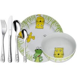 Wmf Juego de cubiertos para niños de 6 piezas Safari Crogargan / Multicolor multicolor