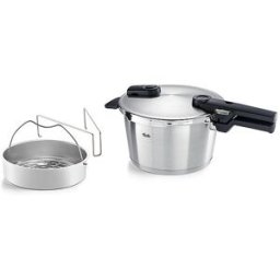 Fissler Olla a presión con accesorio para vapor VITAQUICK 22cm /4,5l acero inoxidable plata