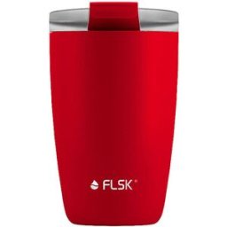 Flsk Vaso térmico - Termo CUP Vaso para llevar café 0,35 l Acero inoxidable Rojo rojo