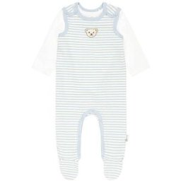 Steiff Conjunto de bebé con pelele y camiseta azul claro 62