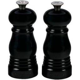 Le Creuset Mini juego de molinillos de sal y pimienta de 12,5 cm negro negro
