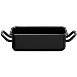 Riess Mini fuente para hornear y servir de 15x11x5cm/0,5l, esmalte negro negro