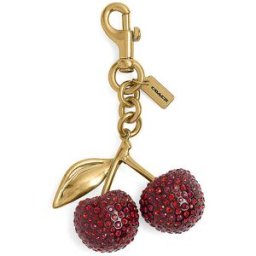 Coach Llavero para bolso - Abalorio para bolso Crystal Cherry rojo
