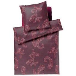 Joop Ropa de cama de satén PAISLEY 70x90cm/140x200cm Rojo Oscuro rojo oscuro