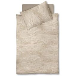 Fleuresse Ropa de cama de satén MODERN LIFE 70x90cm / 140x200cm Sandstone crema