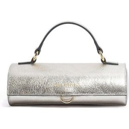 Julia Skergeth Bolso de cuero - Bolso de mano plano plata