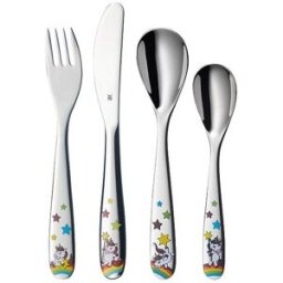 Wmf Juego de cubiertos para niños de 4 piezas Unicornio multicolor