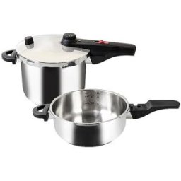 Kelomat Juego de olla a presión Alfa 22cm 6l INDUCCIÓN plata