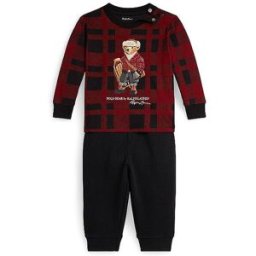 Ralph Lauren Conjunto de bebé de 2 piezas, suéter y pantalón azul oscuro 86