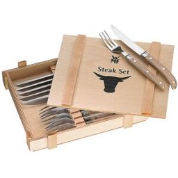 Wmf Juego de cubiertos para bistec Ranch de 12 piezas plata