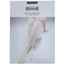 Wolford Medias de moda Mary Cotton Rib Black negro M
