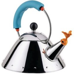 Alessi Hervidor de agua 1l Acero inoxidable / Azul plata
