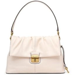Marc Jacobs Bolso de cuero - Bolso de hombro THE MESSENGER crema