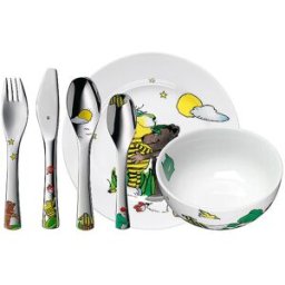 Wmf Juego de vajilla infantil JANOSCH de 6 piezas Cromargan / Multicolor multicolor