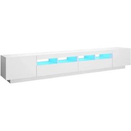 Clicnbuy Mueble para TV con luces LED blanco 260x35x40 cm