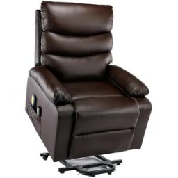 Sillón Relax Función Auto-Ayuda, Reclinación Eléctrica, Masaje Y Termoterapia, Chocolate