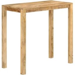 vidaxl Mesa alta de bar madera maciza de mango 112x55x108 cm