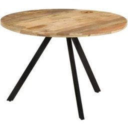 Clicnbuy Mesa de comedor madera maciza de mango 110x75 cm