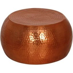 Clicnbuy Mesa de centro de aluminio color latón Ø55x28 cm