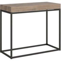 ITAMOBY Consola extensible 90x40/196 cm Nordica Small Roble Natural estructura Antracita