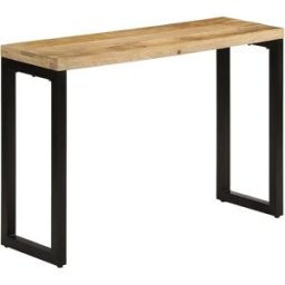 vidaxl Mesa consola madera maciza de mango rugosa 110x35x76 cm