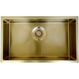 Luisa fregadero 1 cubeta grande 76x45 en acero inoxidable oro cepillado Essebagno