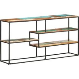 Clicnbuy Aparador de madera maciza reciclada 150x30x75 cm