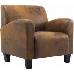 vidaxl Sillón marrón 70x69x72 cm piel sintética