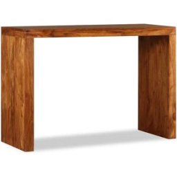 Clicnbuy Mesa consola Madera sólida con acabado miel 110x40x76 cm