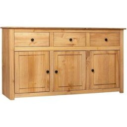 vidaxl Aparador de madera maciza de pino estilo Panamá 135x40x80 cm
