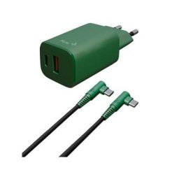 Cargador Hune Dual 20W + Cable USB-C a USB-C 1.2 m Verde Bosque